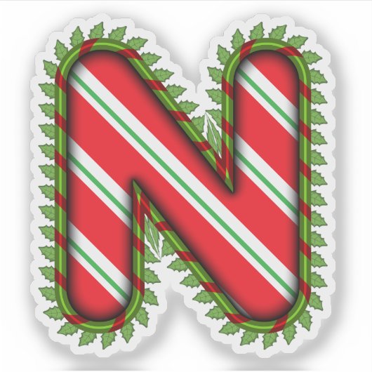 Weihnachtsbrief N Aufkleber (Vorderseite)