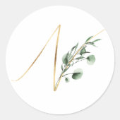 Weihnachtsbrief N Runder Aufkleber (Vorderseite)