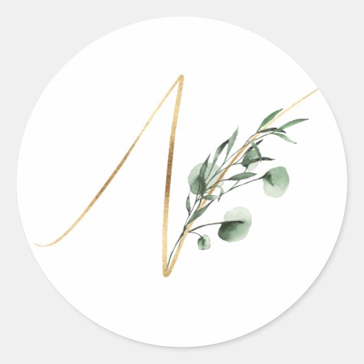 Weihnachtsbrief N Runder Aufkleber (Vorderseite)