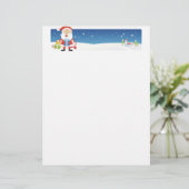 Weihnachtsbrief-Papier - Santa Banner (Stehend Vorderseite)