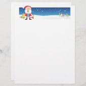 Weihnachtsbrief-Papier - Santa Banner (Vorne/Hinten)
