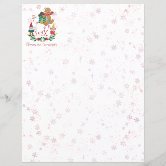 Weihnachtsbrief Persönliches Niedliches Feriendorf (Vorderseite)