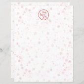 Weihnachtsbrief Red Holiday Liebe Peace Joy (Vorne/Hinten)