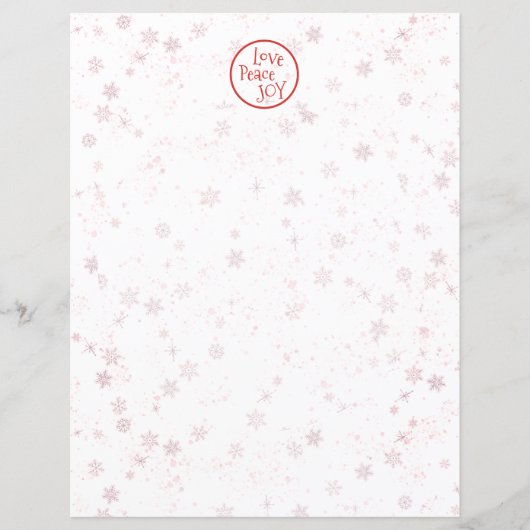 Weihnachtsbrief Red Holiday Liebe Peace Joy (Vorderseite)