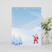 Weihnachtsbrief - Santa Wave (Stehend Vorderseite)