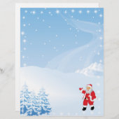Weihnachtsbrief - Santa Wave (Vorne/Hinten)