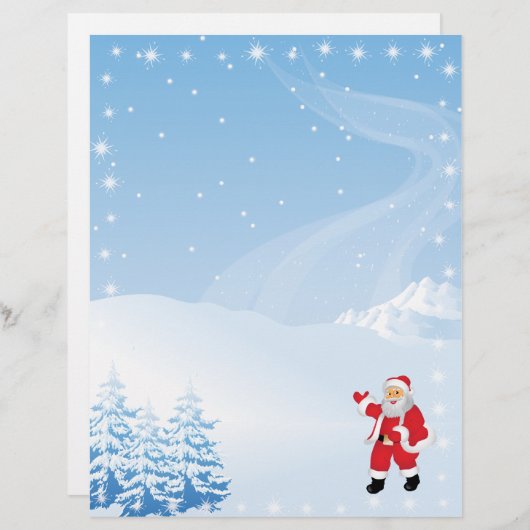 Weihnachtsbrief - Santa Wave (Vorne/Hinten)