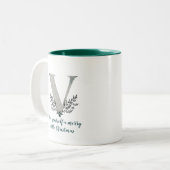 Weihnachtsbrief V Alphabet Kaffee Tasse (Vorderseite Links)