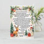 Weihnachtsbrief vom Weihnachtsmann Feiertagskarte (Stehend Vorderseite)