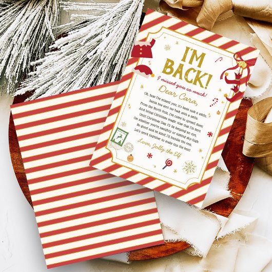 Weihnachtsbrief von Elf Ankunftsbrief-Karte Einladung