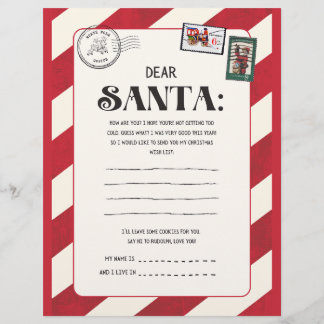 Weihnachtsbrief von Rot und Weiß Jahrgang. Flyer