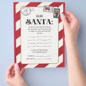 Weihnachtsbrief von Rot und Weiß Jahrgang. Flyer (Hand)