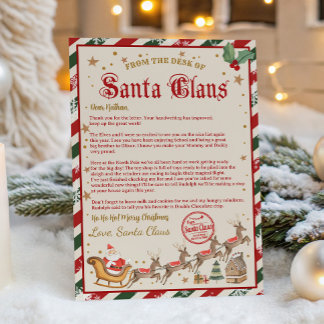 Weihnachtsbrief von Santa Claus Einladung