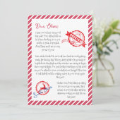 Weihnachtsbrief von Santa Claus North Pole Mail Einladung (Stehend Vorderseite)