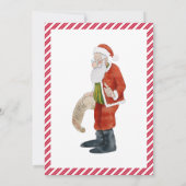 Weihnachtsbrief von Santa Claus North Pole Mail Einladung (Rückseite)