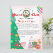 Weihnachtsbrief von Santa Nice List Urkunde (Stehend Vorderseite)