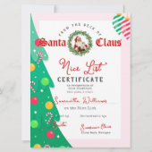Weihnachtsbrief von Santa Nice List Urkunde (Rückseite)