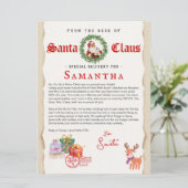 Weihnachtsbrief von Santa Nice List Urkunde (Stehend Vorderseite)