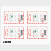 Weihnachtsbrief von Santa Nordpol Zustellung Rechteckiger Aufkleber (Blatt)