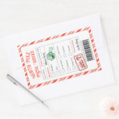 Weihnachtsbrief von Santa Nordpol Zustellung Rechteckiger Aufkleber (Umschlag)