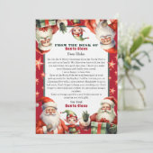 Weihnachtsbrief von Santa und Elf Personalisiert Einladung (Stehend Vorderseite)