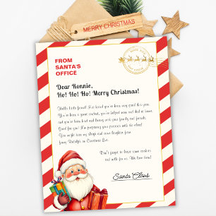 Weihnachtsbrief von Santa vom Büro des Nordpols