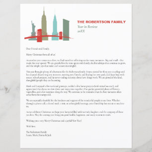 Weihnachtsbrief Vorlage New York Skyline