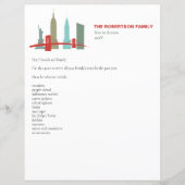 Weihnachtsbrief Vorlage New York Skyline (Vorderseite)
