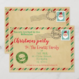 Weihnachtsbrief Weihnachtsbrief Santa Party Einladung