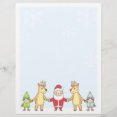 Weihnachtsbrief - Weihnachtsmann und Freunde (Vorderseite)