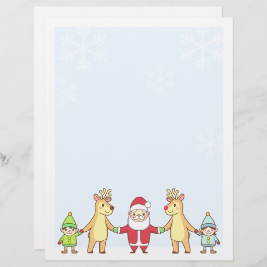 Weihnachtsbrief - Weihnachtsmann und Freunde (Vorne/Hinten)