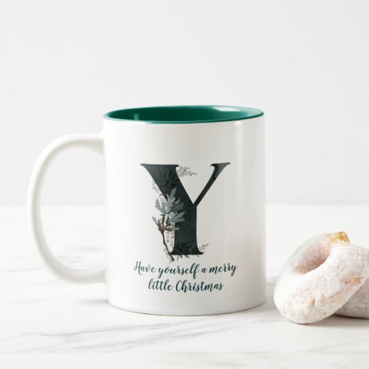 Weihnachtsbrief Z Alphabet Tasse (Mit Donut)