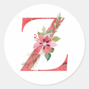 Weihnachtsbrief Z Runder Aufkleber