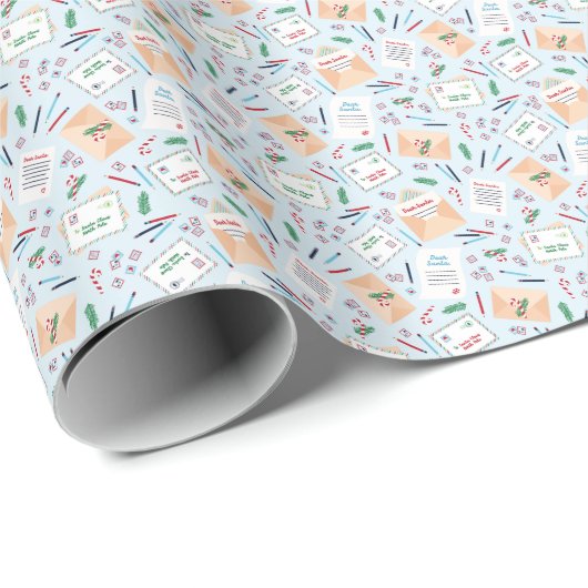 Weihnachtsbriefe an den Nikolaus Geschenkpapier (Rolleneckpunkt)