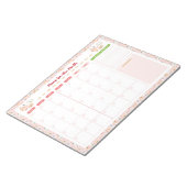 Weihnachtsbriefe an den Weihnachtsmann, um Planer  Notizblock (angewinkelt)