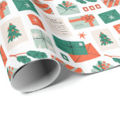 Weihnachtsbriefe an den Weihnachtsmann Vintage-Wei Geschenkpapier (Rolleneckpunkt)