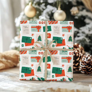 Weihnachtsbriefe an den Weihnachtsmann Vintage-Wei Geschenkpapier