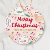 Weihnachtsbriefe & Briefe an den Weihnachtsmann -  Geschenkanhänger (Vorderseite)