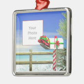 Weihnachtsbriefe (Foto) Ornament Aus Metall (Links)