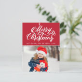 Weihnachtsbriefe für Fotos Postkarte (Stehend Vorderseite)