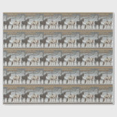 Weihnachtsbriefe für Schneepferde Geschenkpapier (Flach)