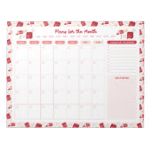 Weihnachtsbriefe Monatlich zu tun Planen Notepad Notizblock (Vorderseite)