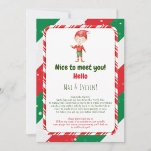 Weihnachtsbriefkarte für Jungen-Elf Einladung
