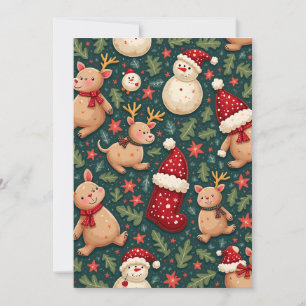 Weihnachtsbriefkarte Save The Date
