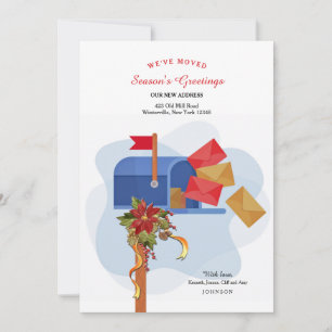 Weihnachtsbriefkasten Umzug Grußkarte Feiertagskarte