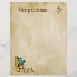 Weihnachtsbriefpapier - Stern von Bethlehem
