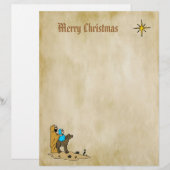 Weihnachtsbriefpapier - Stern von Bethlehem (Vorne/Hinten)