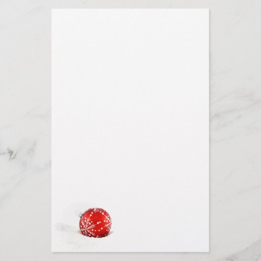 Weihnachtsbriefpapier-Weihnachtsbaumball Briefpapier (Vorderseite)