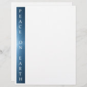 Weihnachtsbriefpapier - Weltfrieden Design (Vorne/Hinten)