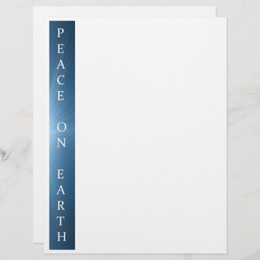 Weihnachtsbriefpapier - Weltfrieden Design (Vorne/Hinten)